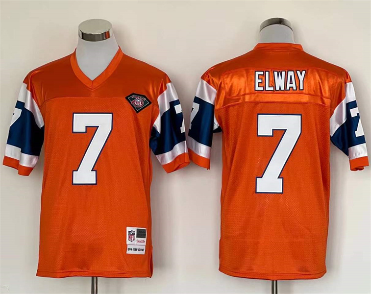Men's Denver Broncos John Elway Mitchell & Ness Orange Legacy Jersey